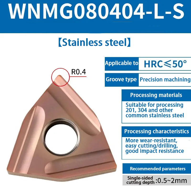 72-WNMG080404/08 Peach-shaped external turning tool head Shandong Denso Pricision Tools Co.,Ltd.